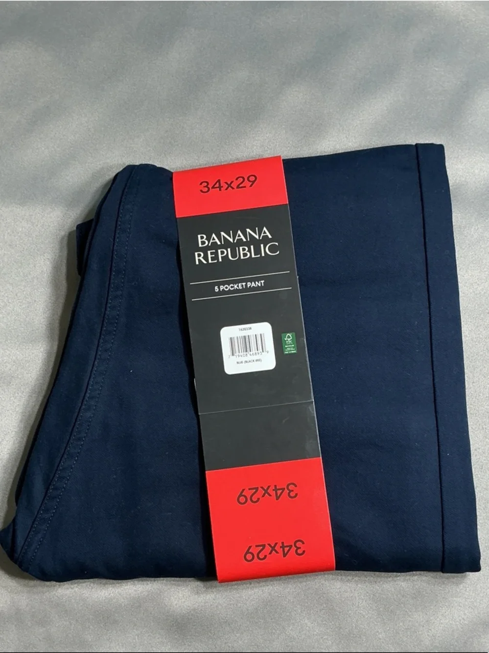 Banana Republic Men's Navy 5-Pocket Chinos